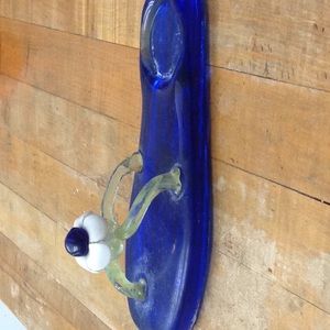 Cute blue Sandler candle holder